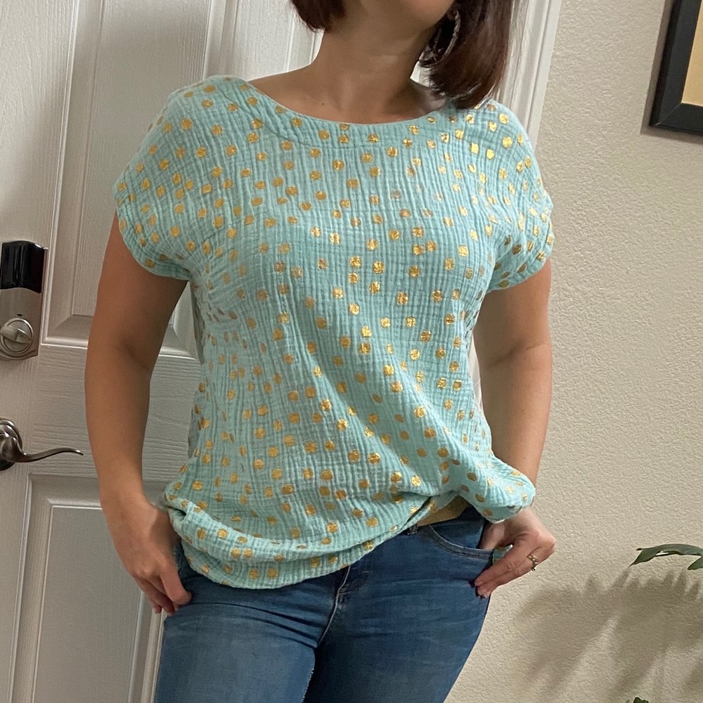 Handmade double gauze breezy top